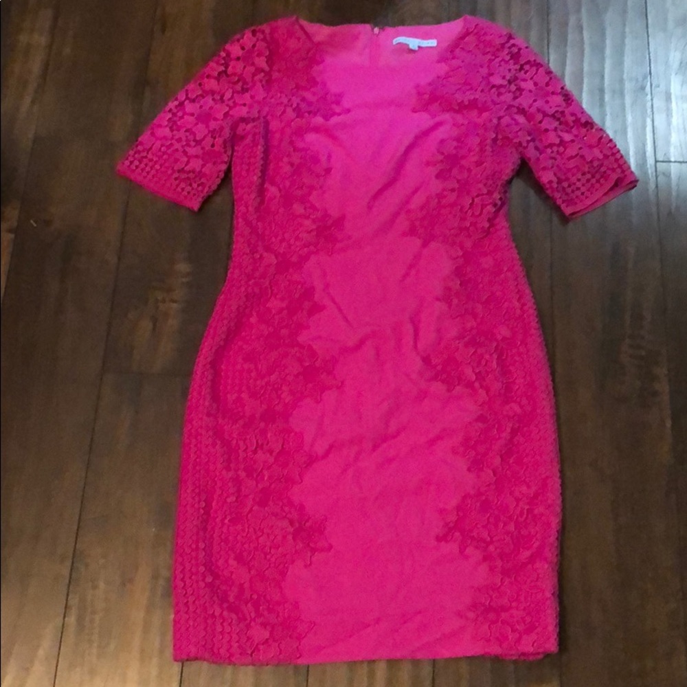 Fuschia lace dress